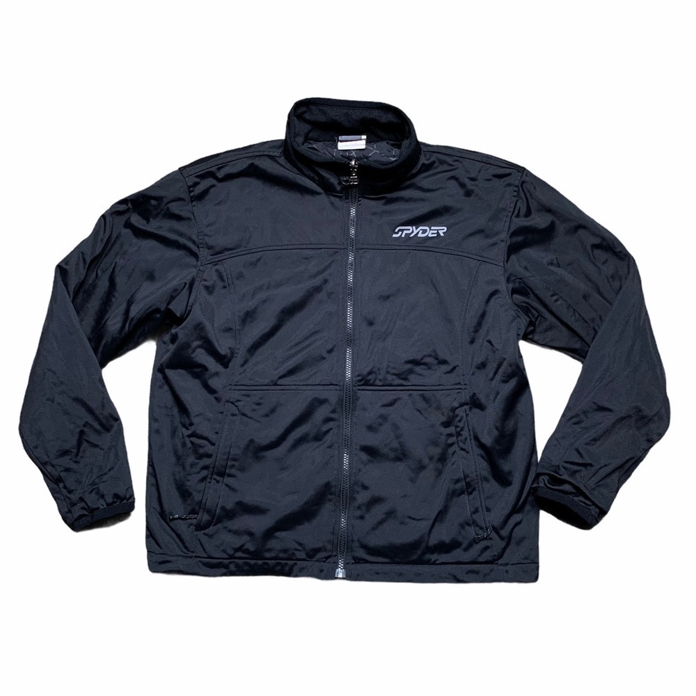 Spyder Softshell Bomber Jacket Black Size 12 EUC